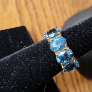Blue Topaz and 10kt Gold Women's Ring